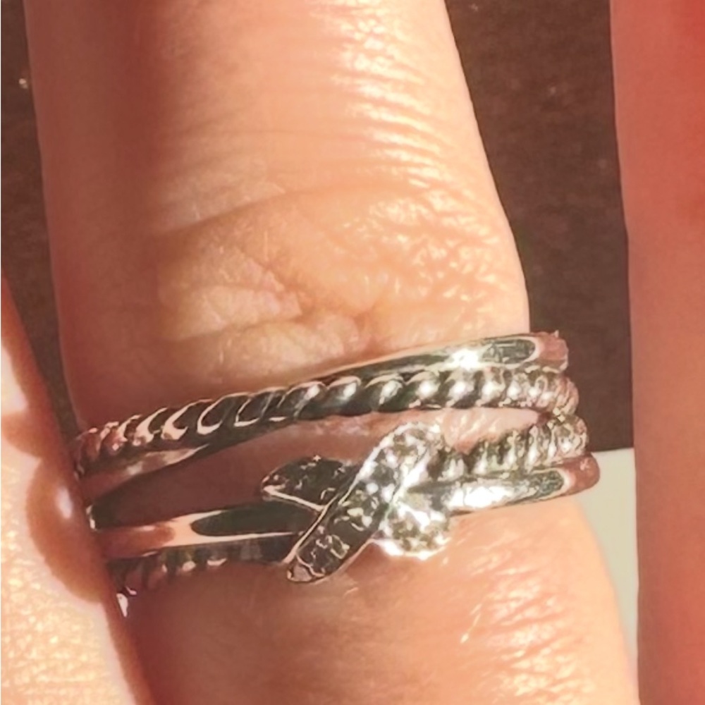 David Yurman Silver Twisted Rope Ring